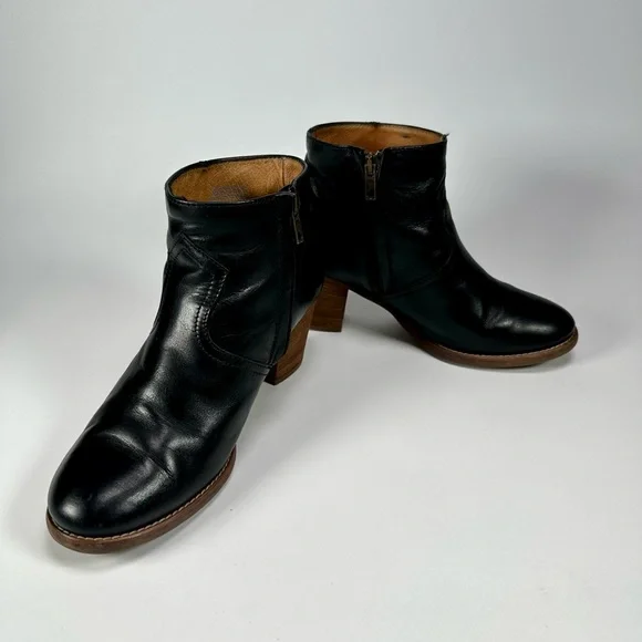 Madewell Women’s 1937 Winston Black Ankle Leather Boots Size 7 - Picture 5 of 11